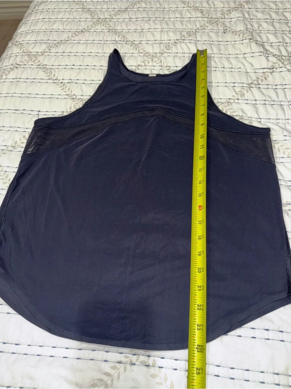 Lululemon Womens Black Mesh Panel Relaxed Yoga Workout Tank Top Estimated Size 8
